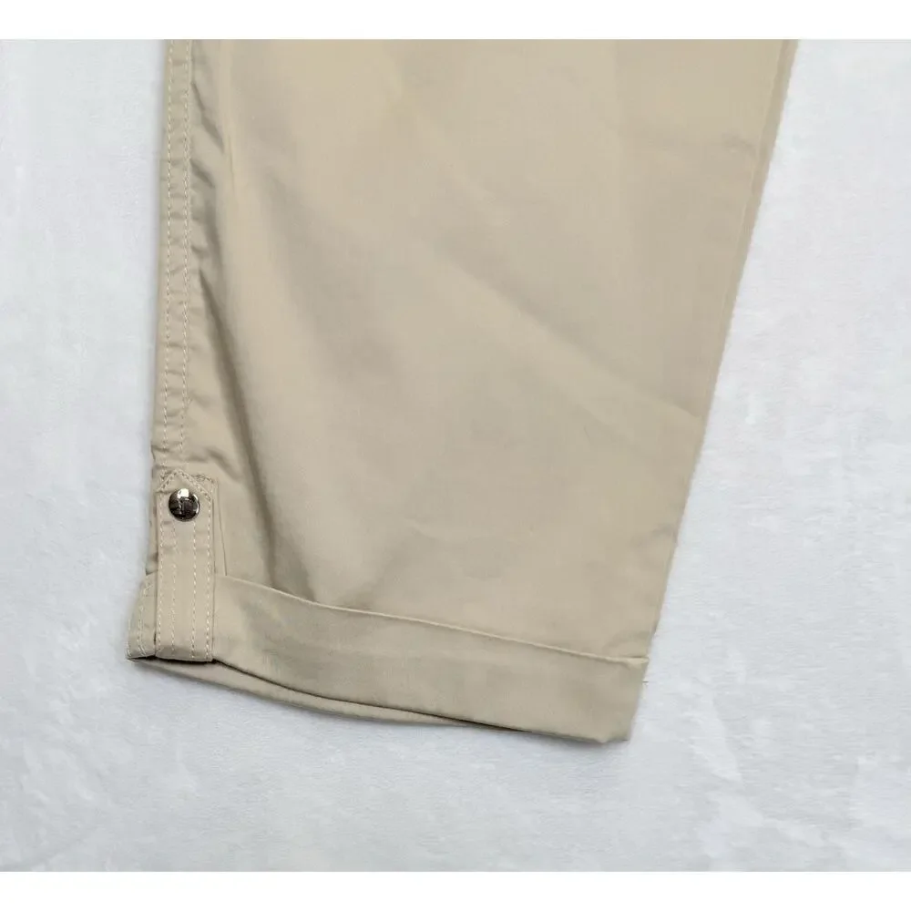 Chico’s Pants Women’s Sz 3 T XL 16 Luxe Twill Utility Basic Crop Khaki Tan NWT - Picture 4 of 15